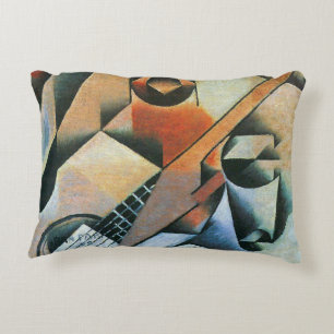 Guitar (Banjo) en Glazen, Juan Gris, kunst Accent Kussen