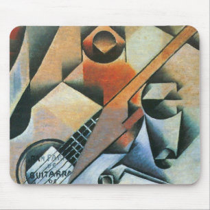Guitar (Banjo) en Glazen, Juan Gris,  kunst Muismat