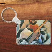 Guitar (Banjo) en Glazen, Juan Gris,  kunst Sleutelhanger (Achterkant)