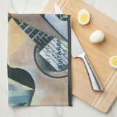 Guitar (Banjo) en Glazen, Juan Gris,  kunst Theedoek (Quarter Fold)