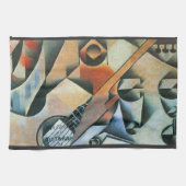 Guitar (Banjo) en Glazen, Juan Gris,  kunst Theedoek (Horizontaal)