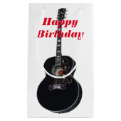 Guitar Birthday Gift Bag Klein Cadeauzakje (Voorkant)