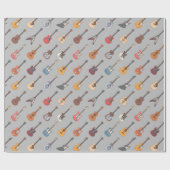 Guitar Birthday Party Cadeaupapier (Vlak)