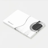 Guitar Black en White Post-it® Notes (Schuin)
