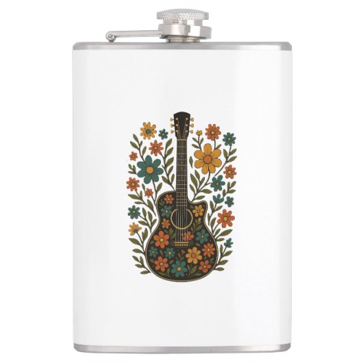 Guitar & Bloom Designs Heupfles (Voorkant)