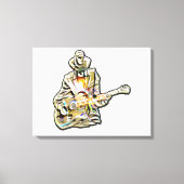Guitar Blues Mann - Voel het je voor Canvas Afdruk (Voorkant)