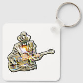 Guitar Blues Mann - Voel het je voor Sleutelhanger (Achterkant)