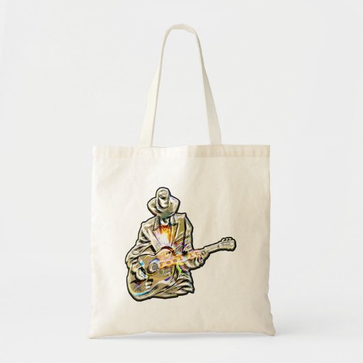 Guitar Blues Mann - Voel het je voor Tote Bag (Voorkant)