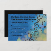 Guitar Boy Bat Bar Mitzvah Invitation Carte de rép (Devant / Derrière)