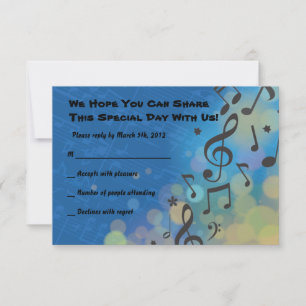 Guitar Boy Bat Bar Mitzvah Invitation Reply Kaart