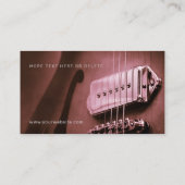 GUITAR Burgundy Carte de visite rose V2.0 (Dos)