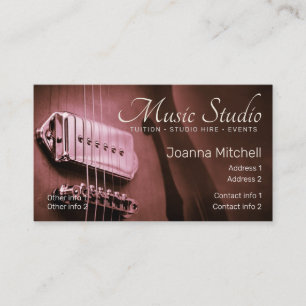 GUITAR Burgundy Carte de visite rose V2.0