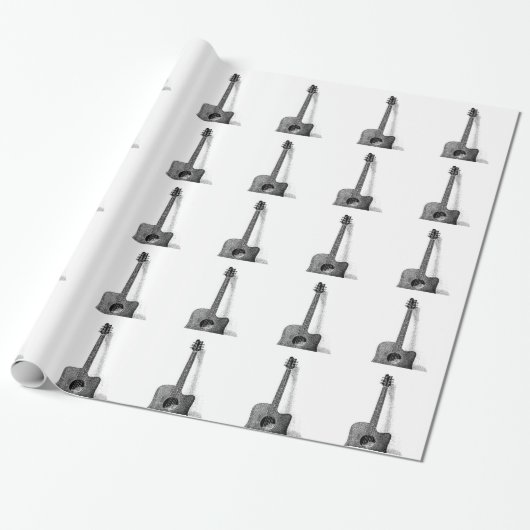 Guitar Cadeaupapier (Uitgerold)