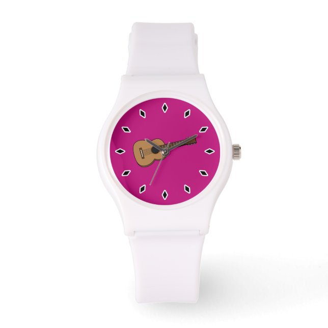 Guitar Cartoon Horloge (Voorkant)