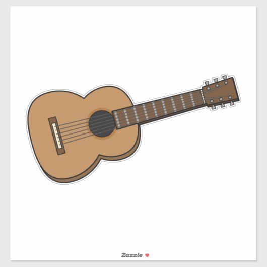 Guitar Cartoon Sticker (Vel)