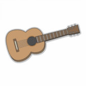 Guitar Cartoon Sticker (Voorkant)