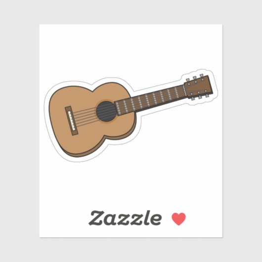 Guitar Cartoon Sticker (Vel)