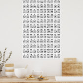 Guitar Chord Chart Poster (Keuken)