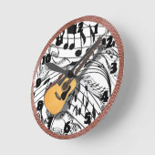 GUITAR-CLOCK RONDE KLOK (Hoek)