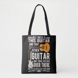 Guitar Collector Guitarist Funny Music Lover Draagtas
