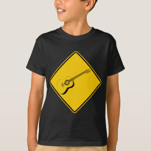 Guitar Crossing Highway Sign T-shirt