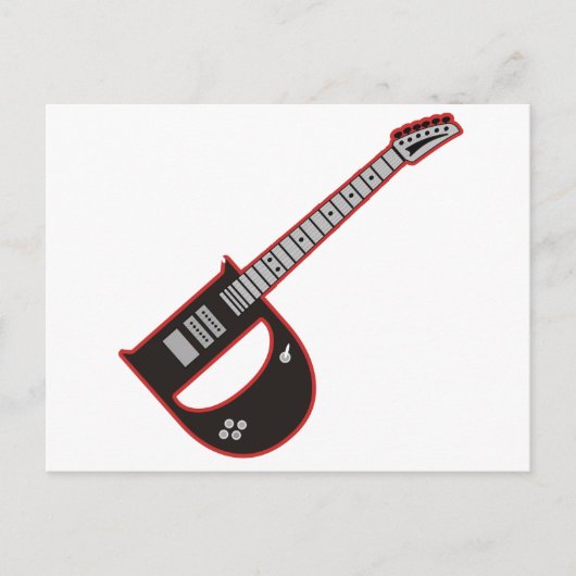 Guitar D Briefkaart (Voorkant)