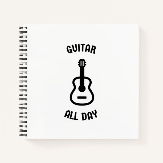 Guitar de hele dag notitieboek (Voorkant)