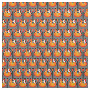 Guitar Design Fabric Stof
