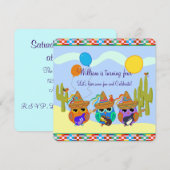 Guitar die Sombrero speelt Eigendom van aangepaste Kaart (Voorkant / Achterkant)