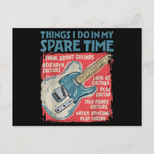 Guitar dingen die ik doe in mijn vrije tijd, grapp briefkaart