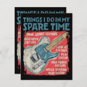 Guitar dingen die ik doe in mijn vrije tijd, grapp informatiekaartje (Voorkant / Achterkant)