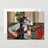 Guitar dog briefkaart (Voorkant / Achterkant)