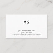 Guitar Duo Wit visitekaartje met twee gitaren (Achterkant)