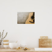 Guitar en Bricks Poster (Keuken)