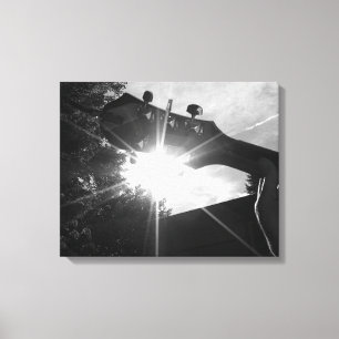 Guitar en Sun in Harmony Canvas Afdruk