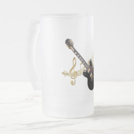 Guitar Frosted Mok (Voorkant links)