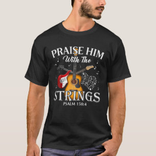 Guitar geeft hem een pluim met zijn gitaar Psalm T-shirt