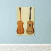 Guitar gemaakt door Antonio Stradivarius (c.1644-1 Canvas Afdruk (Insitu (Houten vloer))