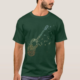 Guitar Gifts Mannen Muzieknoten Guitarist Musicus  T-shirt