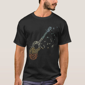 Guitar Gifts Mannen Muzieknoten Guitarist Musicus  T-shirt