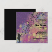 Guitar Girl Bat Bar Mitzvah Invitation (Devant / Derrière)