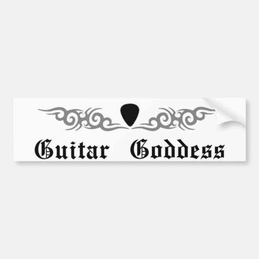 Guitar Goddess Tribal Bumpersticker (Voorkant)