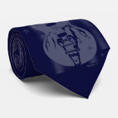 Guitar Graphic Blue Stropdas (Opgerold)