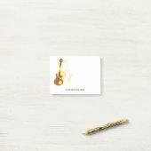 Guitar Graphic Musician Music Theme Post-it® Notes (Op bureau)
