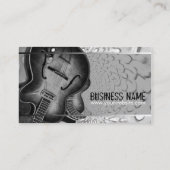 GUITAR Grey Black Music Carte de visite (Dos)