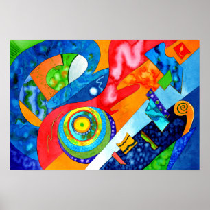 "Guitar Groove" door R.A.Brown© Poster