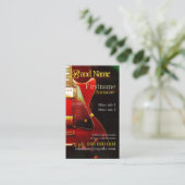 GUITAR "GrungeRed" - Verticaal Visitekaartje (Staand voorkant)