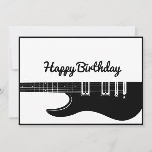 Guitar Happy Birthday Feestdagenkaart