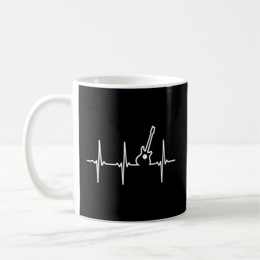 Guitar Heartbeat Instrument Koffiemok (Links)