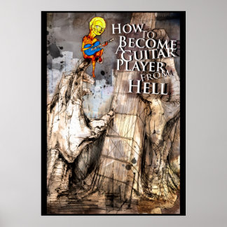 GUITAR HELL afdrukken Poster